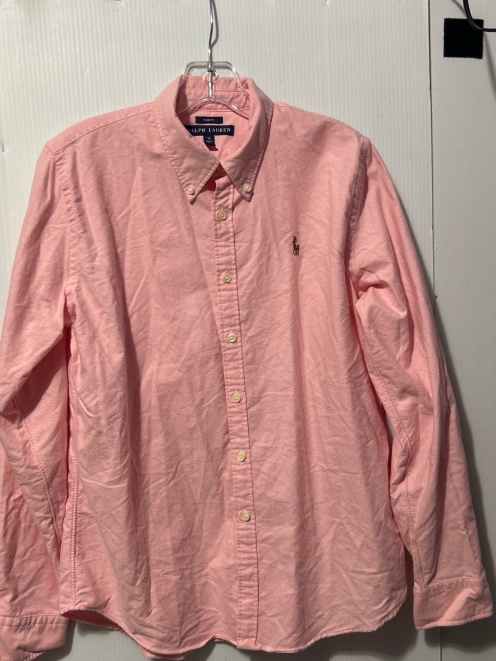 Ralph Lauren Women's Light Pink Button-Down Shirt